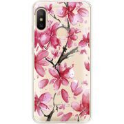 Прозрачный чехол Uprint Xiaomi Mi A2 Lite Pink Magnolia
