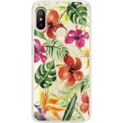 Прозрачный чехол Uprint Xiaomi Mi A2 Lite Tropical Flowers