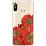 Прозрачный чехол Uprint Xiaomi Mi A2 Lite Red Poppies