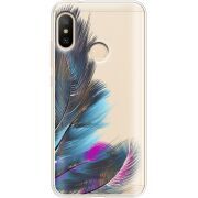 Прозрачный чехол Uprint Xiaomi Mi A2 Lite Feathers