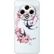 Чохол зі стразами Tecno Spark 30 4G Swallows and Bloom