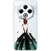Чохол зі стразами Tecno Spark 30 4G Girl in the green dress