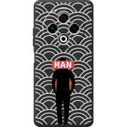 Чорний чохол BoxFace Tecno Spark 30 4G Man Pattern
