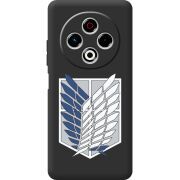 Чорний чохол BoxFace Tecno Spark 30 4G Атака Титанов Крылья Свободы
