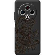 Чорний чохол BoxFace Tecno Spark 30 4G Chinese Dragon