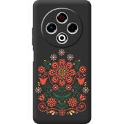 Чорний чохол BoxFace Tecno Spark 30 4G Ukrainian Ornament