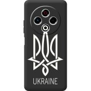 Чорний чохол BoxFace Tecno Spark 30 4G Тризуб монограмма ukraine
