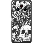 Чорний чохол BoxFace Tecno Spark 30 4G Skull and Roses