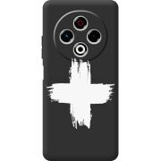 Чорний чохол BoxFace Tecno Spark 30 4G Білий хрест ЗСУ