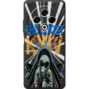 Чорний чохол BoxFace Tecno Spark 30 4G Привид Києва в дії