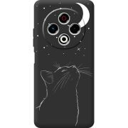 Чорний чохол BoxFace Tecno Spark 30 4G Місячний кіт