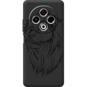 Чорний чохол BoxFace Tecno Spark 30 4G Lion