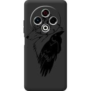 Чорний чохол BoxFace Tecno Spark 30 4G Wolf and Raven
