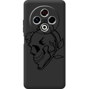 Чорний чохол BoxFace Tecno Spark 30 4G Skull and Roses