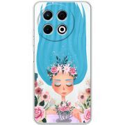 Прозорий чохол BoxFace Tecno Spark 30 Pro 4G Blue Hair