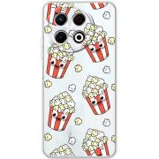 Прозорий чохол BoxFace Tecno Spark 30 Pro 4G с 3D-глазками Popcorn