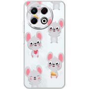 Прозорий чохол BoxFace Tecno Spark 30 Pro 4G с 3D-глазками Mouse