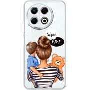 Прозорий чохол BoxFace Tecno Spark 30 Pro 4G Super Mama and Son