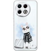 Прозорий чохол BoxFace Tecno Spark 30 Pro 4G Cat Style