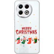 Прозорий чохол BoxFace Tecno Spark 30 Pro 4G Merry Christmas