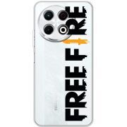 Прозорий чохол BoxFace Tecno Spark 30 Pro 4G Free Fire Black Logo