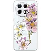 Прозорий чохол BoxFace Tecno Spark 30 Pro 4G Cherry Blossom