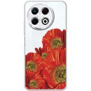 Прозорий чохол BoxFace Tecno Spark 30 Pro 4G Red Poppies