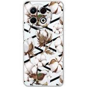 Прозорий чохол BoxFace Tecno Spark 30 Pro 4G Cotton flowers