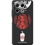 Чорний чохол BoxFace Tecno Spark 30 Pro 4G RedWhite Coffee