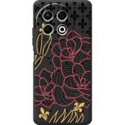 Чорний чохол BoxFace Tecno Spark 30 Pro 4G FranceFlowers