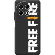Чорний чохол BoxFace Tecno Spark 30 Pro 4G Free Fire White Logo