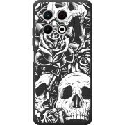 Чорний чохол BoxFace Tecno Spark 30 Pro 4G Skull and Roses