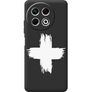 Чорний чохол BoxFace Tecno Spark 30 Pro 4G Білий хрест ЗСУ