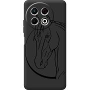 Чорний чохол BoxFace Tecno Spark 30 Pro 4G Horse