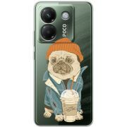 Прозорий чохол BoxFace Poco M7 Pro 5G Dog Coffeeman