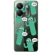 Прозорий чохол BoxFace Poco M7 Pro 5G с 3D-глазками HIYA