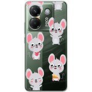Прозорий чохол BoxFace Poco M7 Pro 5G с 3D-глазками Mouse