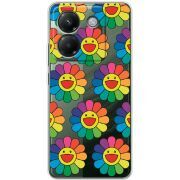 Прозорий чохол BoxFace Poco M7 Pro 5G Hippie Flowers