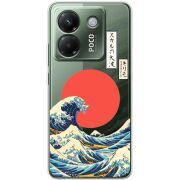 Прозорий чохол BoxFace Poco M7 Pro 5G Большая волна в Канагаве