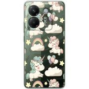 Прозорий чохол BoxFace Poco M7 Pro 5G Unicorns
