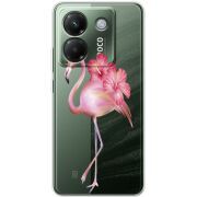 Прозорий чохол BoxFace Poco M7 Pro 5G Floral Flamingo
