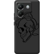 Чорний чохол BoxFace Poco M7 Pro 5G Skull and Roses