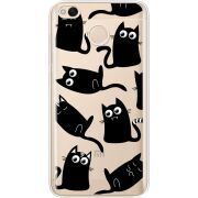 Прозрачный чехол Uprint Xiaomi Redmi 4x с 3D-глазками Black Kitty
