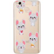 Прозрачный чехол Uprint Xiaomi Redmi 4x с 3D-глазками Mouse