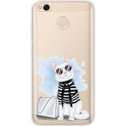 Прозрачный чехол Uprint Xiaomi Redmi 4x Cat Style