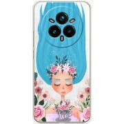 Прозорий чохол BoxFace Realme 14 Pro Plus Blue Hair