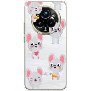 Прозорий чохол BoxFace Realme 14 Pro Plus с 3D-глазками Mouse