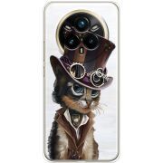 Прозорий чохол BoxFace Realme 14 Pro Plus Steampunk Cat