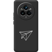Чорний чохол BoxFace Realme 14 Pro Plus Paper Plane