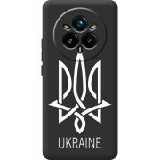 Чорний чохол BoxFace Realme 14 Pro Plus Тризуб монограмма ukraine